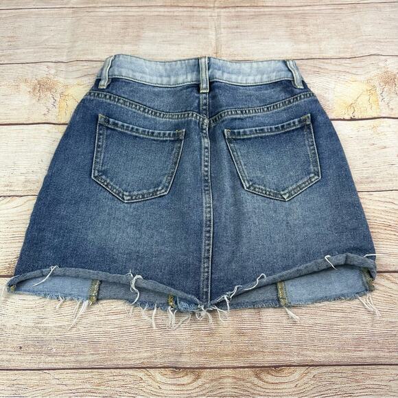 Pacsun Two Tone Patchwork Denim Skirt - Picture 5 of 5